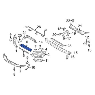 Audi OE - Front Bumper Cover Support Rail