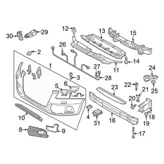 Audi OE - Front Bumper & Grille - Bumper & Components (1-Piece Design)