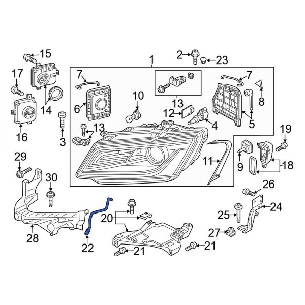 Headlight Housing Vent Tube