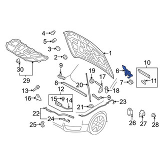 Audi OE - Front Hood Safety Catch