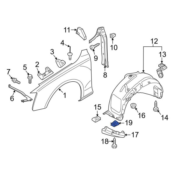 Fender Liner Extension Nut