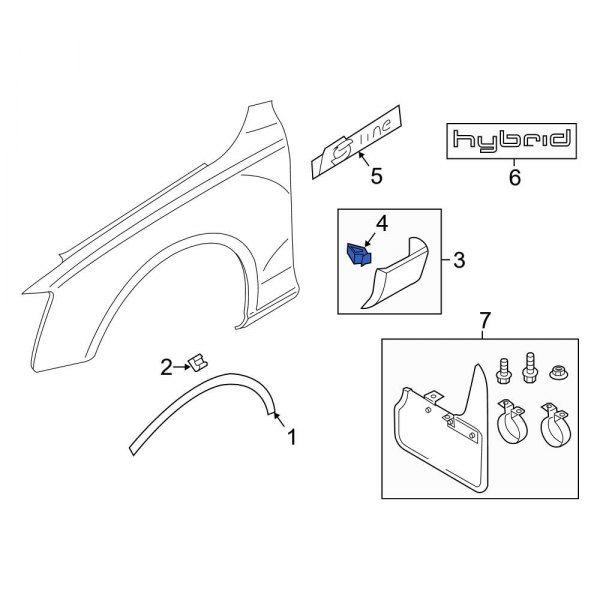 Fender Molding Retainer