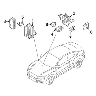 Audi OE - Electrical - Fuse & Relay (Engine Compartment, Passenger Side)