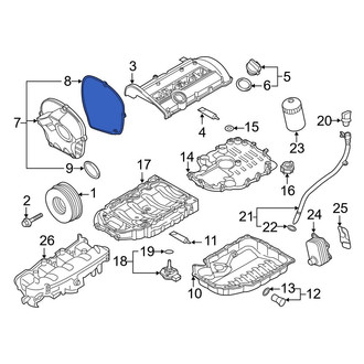Audi OE - Engine Timing Cover Gasket
