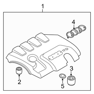 Audi OE - Engine / Transaxle - Engine Appearance Cover (2.0L Gas)