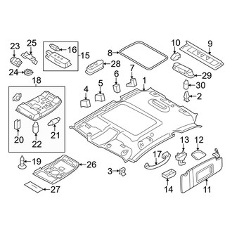 Audi OE - Roof - Interior Trim (With Sunroof)