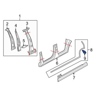 Audi OE - Lower Rocker Panel Clip