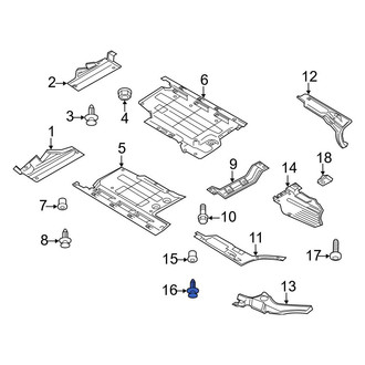 Audi OE - Outer Floor Pan Splash Shield Clip