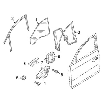 Audi OE - Front Door - Glass & Hardware