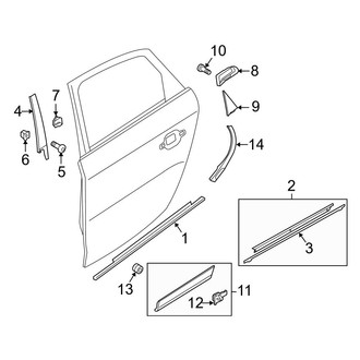 Audi OE - Rear Door - Exterior Trim