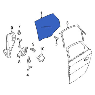 Audi OE - Front Left Door Glass