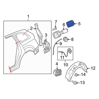 Audi OE - Rear Fuel Filler Door