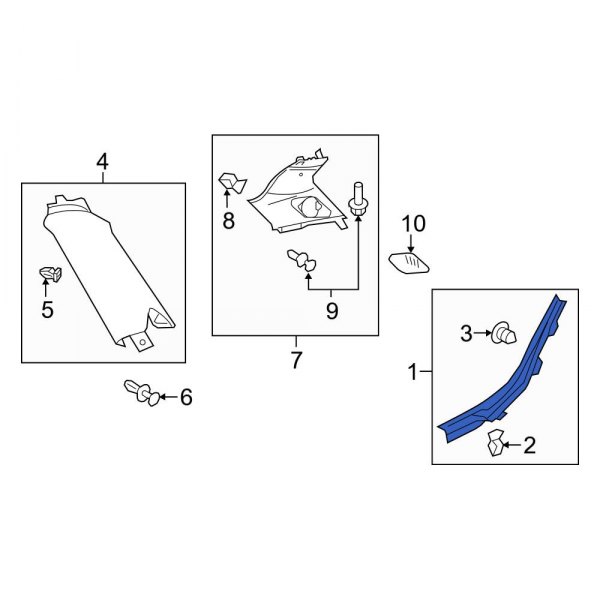 Body C-Pillar Trim Panel