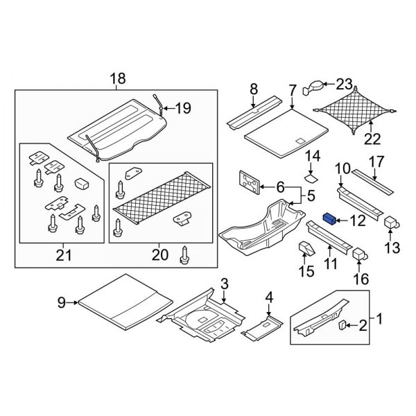 Trunk Trim Panel Bracket