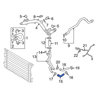 Audi OE - Upper Radiator Coolant Hose
