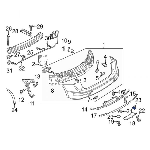 Bumper Cover Spacer Panel Nut