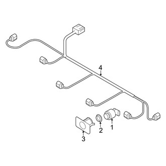 Audi OE - Front Bumper & Grille - Electrical Components (W/O S-Line Exterior, Park Sensors)
