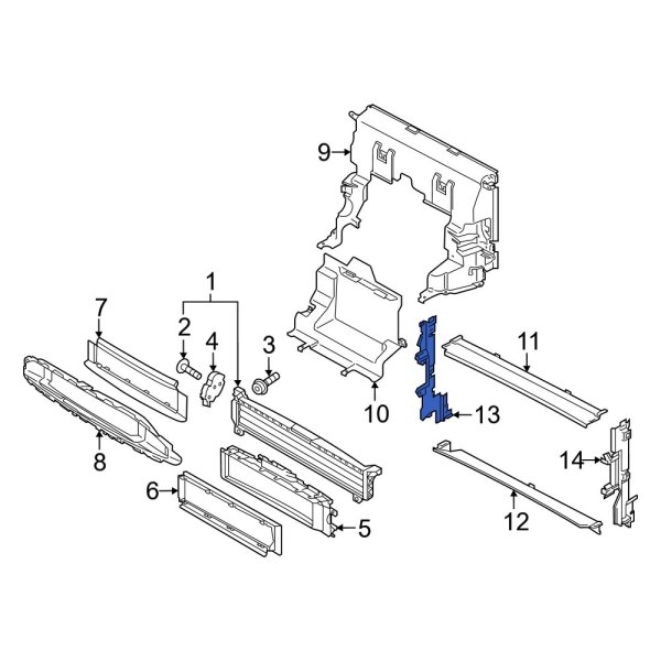 Radiator Support Air Deflector