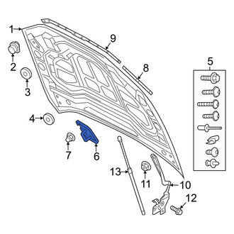 Audi OE - Front Left Hood Latch Striker Plate