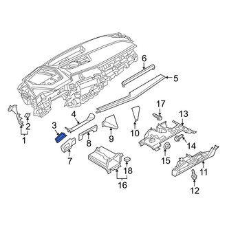 Audi OE - Left Upper Outer Instrument Panel Trim Panel