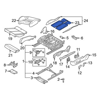 Audi OE - Front Left Lower Inner Seat Heater Pad