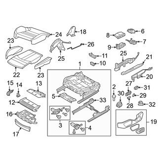 Audi OE - Seats & Tracks - Front Seat Components (Comfort Seats Drivers Side Seat Cushion Components)