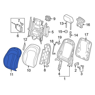 Audi OE - Front Left Seat Back Cushion Cover
