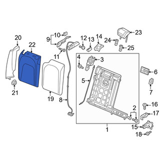 Audi OE - Front Right Seat Back Cushion Cover