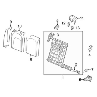Audi OE - Seats & Tracks - Rear Seat (Passenger Side Seat Back Components)