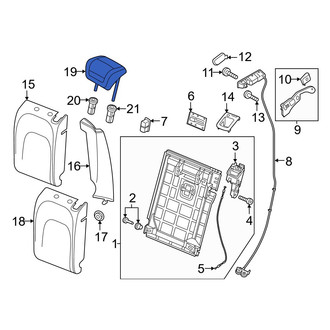 Audi OE - Front Left Headrest