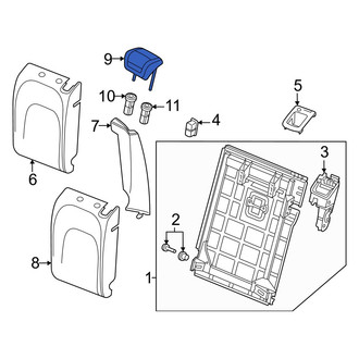 Audi OE - Rear Right Headrest