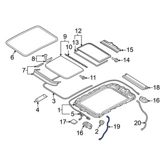 Audi OE - Front Sunroof Drain Hose