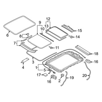 Audi OE - Roof - Sunroof (Frame & Components)