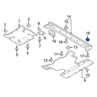 Audi OE - Floor Pan Splash Shield Clip