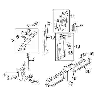 Audi OE - Pillars, Rocker & Floor - Interior Trim (Premium Plus / Prestige)