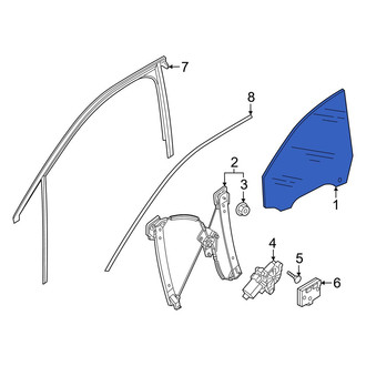 Audi OE - Front Right Door Glass
