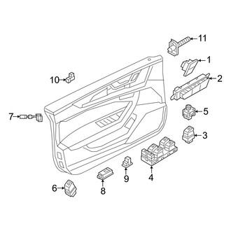 Audi OE - Front Door - Interior Trim (Switches & Lamps), (Premium / Premium Plus)