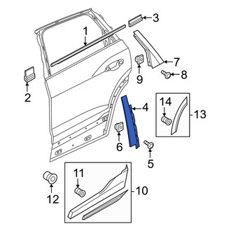 Audi OE - Rear Left Forward Door Applique