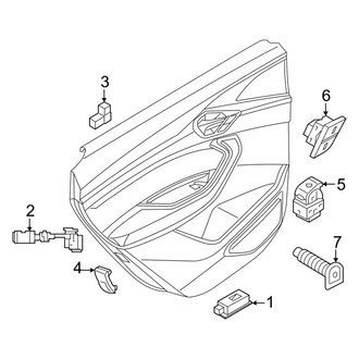 Audi OE - Rear Door - Interior Trim (Switches & Lamps), (Premium / Premium Plus)