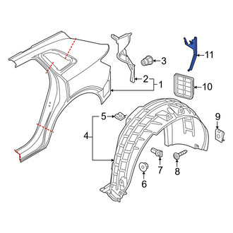 Audi OE - Left Body D-Pillar Reinforcement