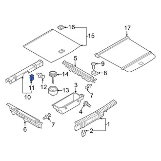 Audi OE - Trunk Trim Panel Clip