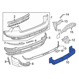 Audi OE - Rear Bumper Impact Bar