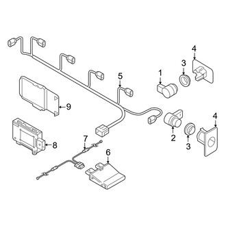 Audi OE - Rear Bumper - Electrical Components