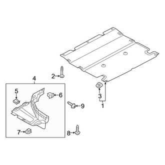 Audi OE - Radiator Support - Splash Shields