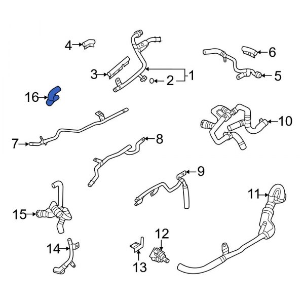 HVAC Heater Hose