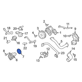 Audi OE - Engine Coolant Thermostat Housing Seal