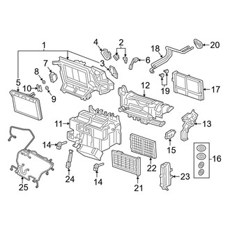 Audi OE - Air Conditioner & Heater - Evaporator Components