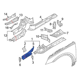 Audi OE - Front Left Inner Frame Side Member