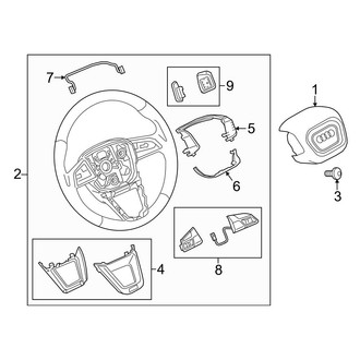Audi OE - Steering Wheel & Trim (With Active Lane Assist)