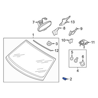 Audi OE - Front Windshield Spacer